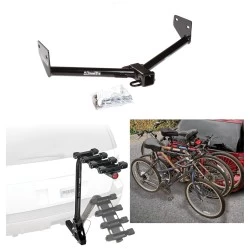Trailer Hitch w/ 4 Bike Rack For 03-11 Honda Element All Models Approved for Recreational & Offroad Use Carrier for Adult Woman or Child Bicycles Foldable