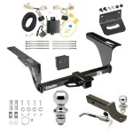 Ultimate Tow Package For 15-19 Subaru Legacy All Models Trailer Hitch w/ Wiring 2" Drop Mount Dual 2" and 1-7/8" Ball Lock Bracket Cover 2" Receiver