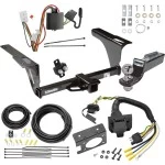 Trailer Hitch Tow Package w/ 7-Way RV Wiring For 10-19 Subaru Outback Wagon w/ 2" Drop Mount 2" Ball Class 3 2" Receiver 