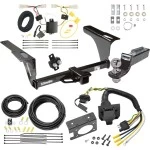 Trailer Hitch Tow Package w/ 7-Way RV Wiring For 10-14 Subaru Legacy All Models w/ 2" Drop Mount 2" Ball Class 3 2" Receiver