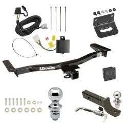Ultimate Tow Package For 13-15 Lexus RX350 10-15 RX450h Trailer Hitch w/ Wiring 2" Drop Mount Dual 2" and 1-7/8" Ball Lock Bracket Cover 2" Receiver