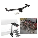 Trailer Hitch w/ 4 Bike Rack For 10-15 Lexus RX450h RX350 12-15 Except F Sport Approved for Recreational & Offroad Use Carrier for Adult Woman or Child Bicycles Foldable