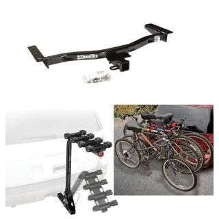 Trailer Hitch w/ 4 Bike Rack For 10-15 Lexus RX450h RX350 12-15 Except F Sport Approved for Recreational & Offroad Use Carrier for Adult Woman or Child Bicycles Foldable