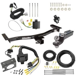 Trailer Hitch Tow Package w/ 7-Way RV Wiring For 13-15 Lexus RX350 10-15 RX450h w/ 2" Drop Mount 2" Ball Class 3 2" Receiver