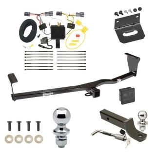 Ultimate Tow Package For 11-13 KIA Sorento 4 Cyl. Trailer Hitch w/ Wiring 2" Drop Mount Dual 2" and 1-7/8" Ball Lock Bracket Cover 2" Receiver