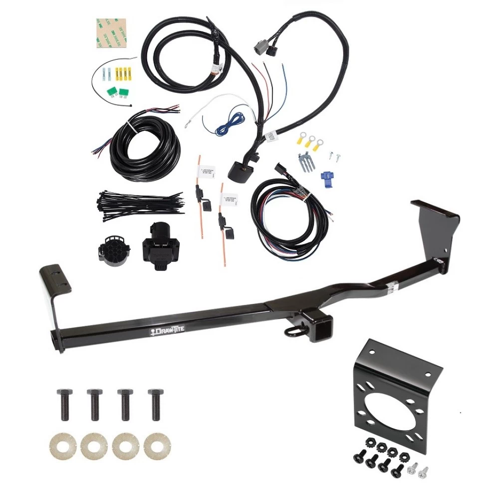 Trailer Hitch w/ 7-Way RV Wiring For 11-13 KIA Sorento V6 Models Class 3 2" Receiver EX V6 w/Factory Tow Package