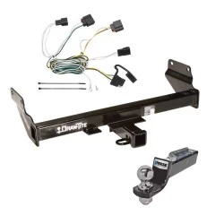 Tow Package For 11-13 Jeep Grand Cherokee Trailer Hitch w/ Wiring 2" Drop Mount 2" Ball 2" Receiver