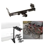 Trailer Hitch w/ 4 Bike Rack For 11-21 Jeep Grand Cherokee Except EcoDiesel 2022 WK Approved for Recreational & Offroad Use Carrier for Adult Woman or Child Bicycles Foldable