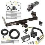 Trailer Hitch Tow Package w/ 7-Way RV Wiring For 14-21 Jeep Grand Cherokee 22-22 WK w/ 2" Drop Mount 2" Ball Class 3 2" Receiver