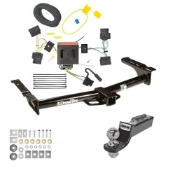 Tow Package For 08-14 Ford Econoline Van All Exc Shuttle Bus Trailer Hitch w/ Wiring 2" Drop Mount 2" Ball 2" Receiver