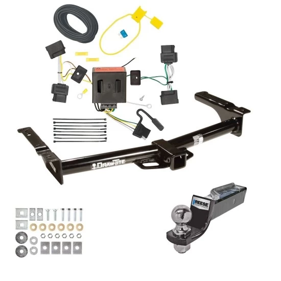 Tow Package For 08-14 Ford Econoline Van All Exc Shuttle Bus Trailer Hitch w/ Wiring 2" Drop Mount 2" Ball 2" Receiver