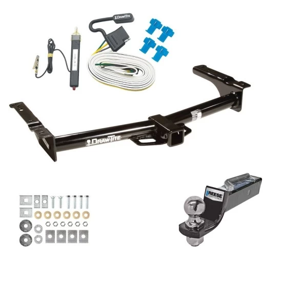 Tow Package For 75-07 Ford Econoline Van Except Shuttle Bus Trailer Hitch w/ Wiring 2" Drop Mount 2" Ball 2" Receiver