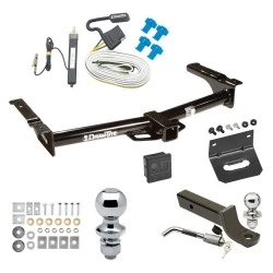 Ultimate Tow Package For 75-07 Ford Econoline Van Except Shuttle Bus Trailer Hitch w/ Wiring 2" Drop Mount Dual 2" and 1-7/8" Ball Lock Bracket Cover 2" Receiver