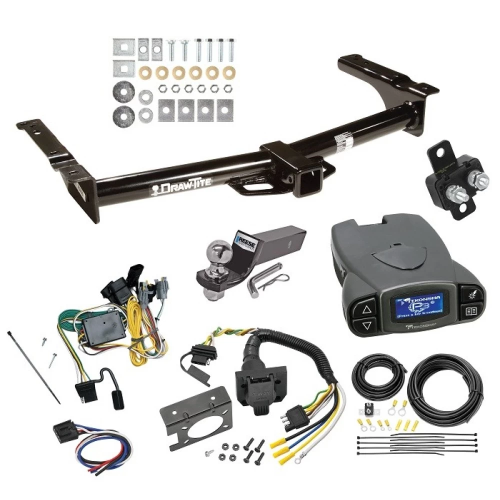 Trailer Hitch Tow Package Prodigy P3 Brake Control For 92-94 Ford Econoline Van All Exc Shuttle Bus w/ 7-Way RV Wiring 2" Drop Mount 2" Ball Class 4 2" Receiver Draw-Tite Tekonsha