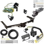 Trailer Hitch Tow Package w/ 7-Way RV Wiring For 95-03 Ford Econoline Van All Exc Shuttle Bus w/ 2" Drop Mount 2" Ball Class 4 2" Receiver