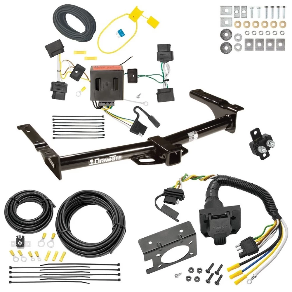 Trailer Hitch w/ 7-Way RV Wiring For 08-14 Ford Econoline Van All Exc Shuttle Bus Class 4 2" Receiver
