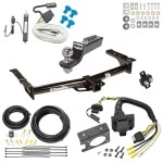 Trailer Hitch Tow Package w/ 7-Way RV Wiring For 75-07 Ford Econoline Van Except Shuttle Bus w/ 2" Drop Mount 2" Ball Class 4 2" Receiver