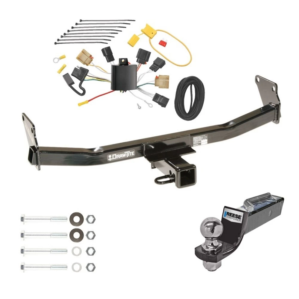 Tow Package For 07-07 Jeep Patriot 07-10 Compass Trailer Hitch w/ Wiring 2" Drop Mount 2" Ball 2" Receiver
