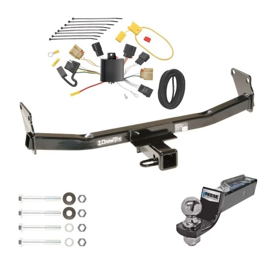 Tow Package For 07-07 Jeep Patriot 07-10 Compass Trailer Hitch w/ Wiring 2" Drop Mount 2" Ball 2" Receiver