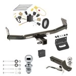 Ultimate Tow Package For 07-07 Jeep Patriot 07-10 Compass Trailer Hitch w/ Wiring 2" Drop Mount Dual 2" and 1-7/8" Ball Lock Bracket Cover 2" Receiver