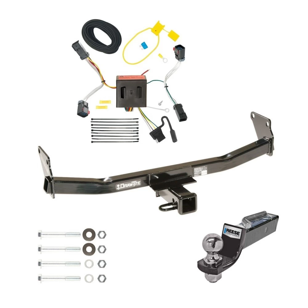 Tow Package For 11-16 Jeep Compass 17-17 (Old Body Style) Trailer Hitch w/ Wiring 2" Drop Mount 2" Ball 2" Receiver