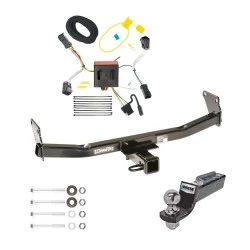 Tow Package For 11-16 Jeep Compass 17-17 (Old Body Style) Trailer Hitch w/ Wiring 2" Drop Mount 2" Ball 2" Receiver