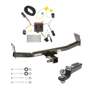 Tow Package For 11-16 Jeep Compass 17-17 (Old Body Style) Trailer Hitch w/ Wiring 2" Drop Mount 2" Ball 2" Receiver