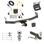 Ultimate Tow Package For 11-16 Jeep Compass 17-17 (Old Body Style) Trailer Hitch w/ Wiring 2" Drop Mount Dual 2" and 1-7/8" Ball Lock Bracket Cover 2" Receiver