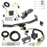 Trailer Hitch Tow Package w/ 7-Way RV Wiring For 11-16 Jeep Compass 17-17 (Old Body Style) w/ 2" Drop Mount 2" Ball Class 3 2" Receiver