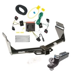 Tow Package For 11-13 Dodge Durango All Models Trailer Hitch w/ Wiring 2" Drop Mount 2" Ball 2" Receiver