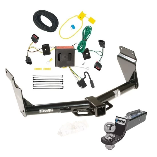 Tow Package For 11-13 Dodge Durango All Models Trailer Hitch w/ Wiring 2" Drop Mount 2" Ball 2" Receiver