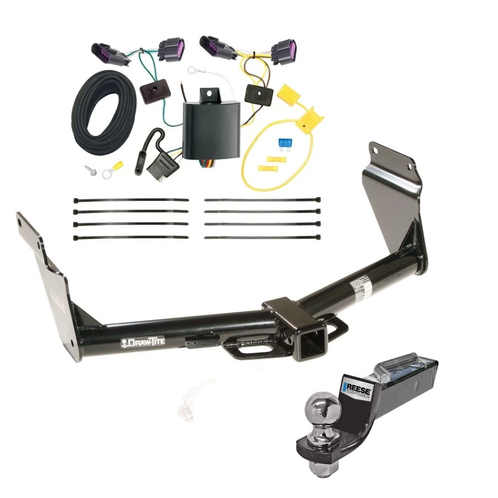 Tow Package For 14-26 Dodge Durango All Models Trailer Hitch w/ Wiring 2" Drop Mount 2" Ball 2" Receiver