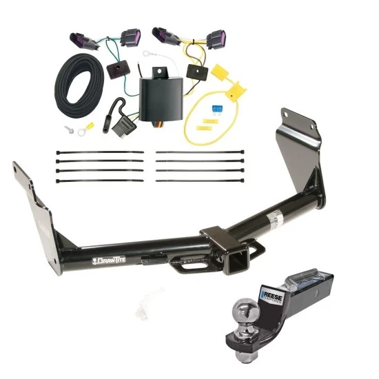 Tow Package For 14-26 Dodge Durango All Models Trailer Hitch w/ Wiring 2" Drop Mount 2" Ball 2" Receiver