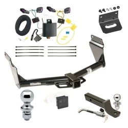 Ultimate Tow Package For 14-26 Dodge Durango All Models Trailer Hitch w/ Wiring 2" Drop Mount Dual 2" and 1-7/8" Ball Lock Bracket Cover 2" Receiver