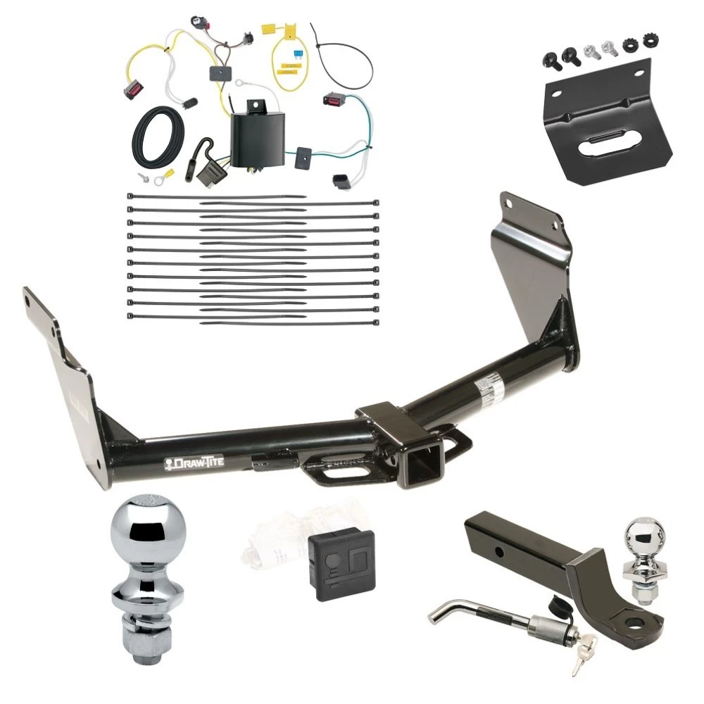 Ultimate Tow Package For 14-21 Jeep Grand Cherokee EcoDiesel Trailer Hitch w/ Wiring 2" Drop Mount Dual 2" and 1-7/8" Ball Lock Bracket Cover 2" Receiver