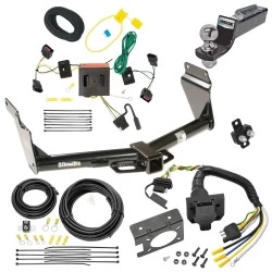 Trailer Hitch Tow Package w/ 7-Way RV Wiring For 11-13 Dodge Durango All Models w/ 2" Drop Mount 2" Ball Class 4 2" Receiver