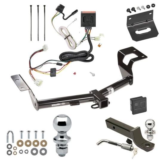 Ultimate Tow Package For 12-16 Honda CR-V All Models Trailer Hitch w/ Wiring 2" Drop Mount Dual 2" and 1-7/8" Ball Lock Bracket Cover 2" Receiver