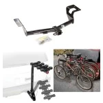 Trailer Hitch w/ 4 Bike Rack For 12-16 Honda CR-V Approved for Recreational & Offroad Use Carrier for Adult Woman or Child Bicycles Foldable