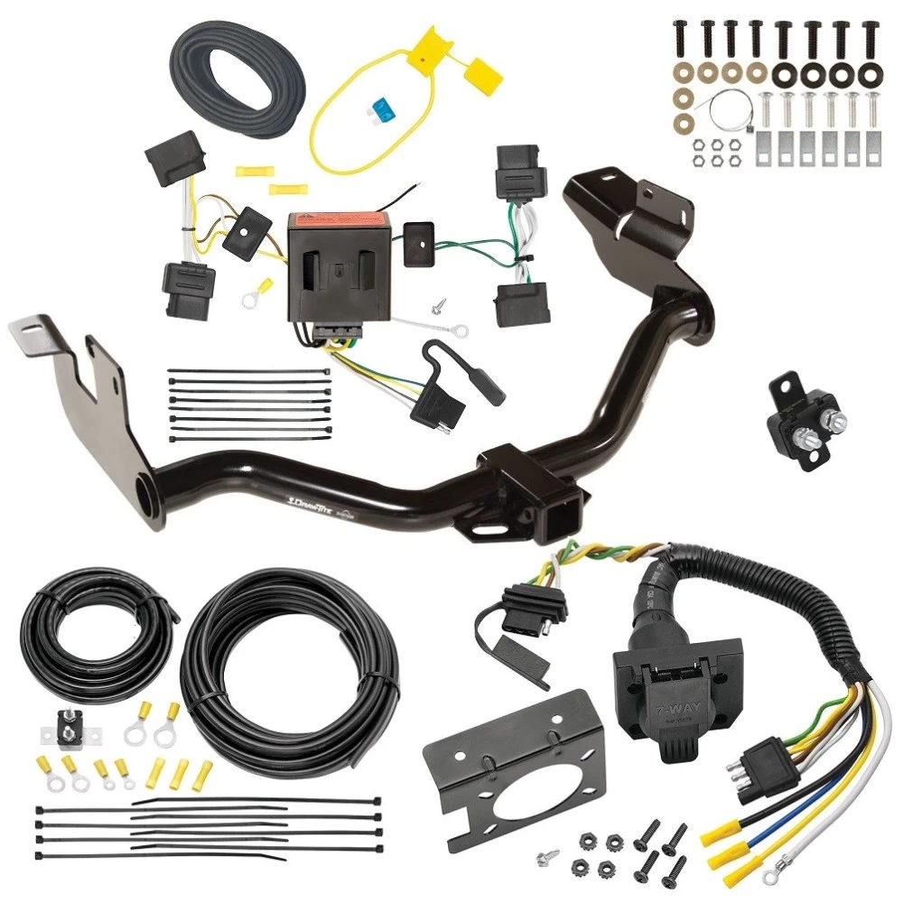 Trailer Hitch w/ 7-Way RV Wiring For 05-11 Mercury Mariner 08-11 Mazda Tribute 08-12 Ford Escape Class 3 2" Receiver