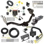 Trailer Hitch Tow Package w/ 7-Way RV Wiring For 05-11 Mercury Mariner 08-11 Mazda Tribute 08-12 Ford Escape w/ 2" Drop Mount 2" Ball Class 3 2" Receiver