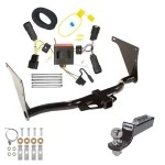 Tow Package For 13-16 Ford Escape Trailer Hitch w/ Wiring 2" Drop Mount 2" Ball 2" Receiver 