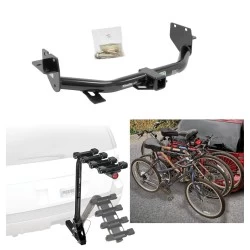 Trailer Hitch w/ 4 Bike Rack For 13-18 Hyunda Santa Fe w/ 3rd Row Seats 2019 XL Only Approved for Recreational & Offroad Use Carrier for Adult Woman or Child Bicycles Foldable