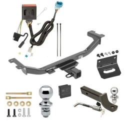 Ultimate Tow Package For 13-18 Acura RDX All Models Trailer Hitch w/ Wiring 2" Drop Mount Dual 2" and 1-7/8" Ball Lock Bracket Cover 2" Receiver