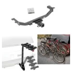 Trailer Hitch w/ 4 Bike Rack For 10-18 Acura RDX Approved for Recreational & Offroad Use Carrier for Adult Woman or Child Bicycles Foldable