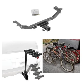 Trailer Hitch w/ 4 Bike Rack For 10-18 Acura RDX Approved for Recreational & Offroad Use Carrier for Adult Woman or Child Bicycles Foldable