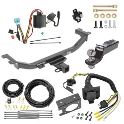 Trailer Hitch Tow Package w/ 7-Way RV Wiring For 10-12 Acura RDX All Models w/ 2" Drop Mount 2" Ball Class 3 2" Receiver