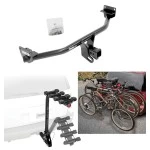 Trailer Hitch w/ 4 Bike Rack For 16-18 Hyundai Tucson 19-21 Except Night Edition Approved for Recreational & Offroad Use Carrier for Adult Woman or Child Bicycles Foldable