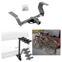Trailer Hitch w/ 4 Bike Rack For 14-18 Subaru Forester Approved for Recreational & Offroad Use Carrier for Adult Woman or Child Bicycles Foldable