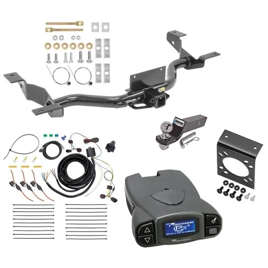 Trailer Hitch Tow Package Prodigy P3 Brake Control For 14-27 RAM ProMaster 1500 2500 (3500 Exc EXT models) w/ 7-Way RV Wiring 2" Drop Mount 2" Ball Class 4 2" Receiver Reese Tekonsha