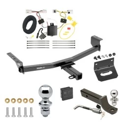 Ultimate Tow Package For 08-20 Nissan Rogue 14-14 Rogue Select Trailer Hitch w/ Wiring 2" Drop Mount Dual 2" and 1-7/8" Ball Lock Bracket Cover 2" Receiver